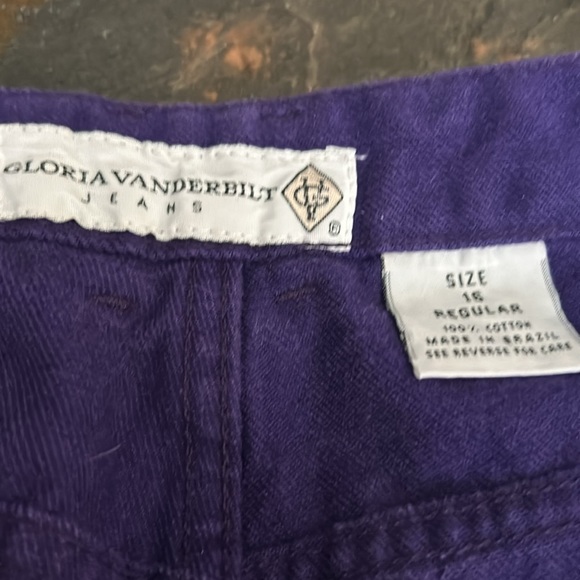 Vintage Gloria Vanderbilt Purple Pants - Picture 3 of 7